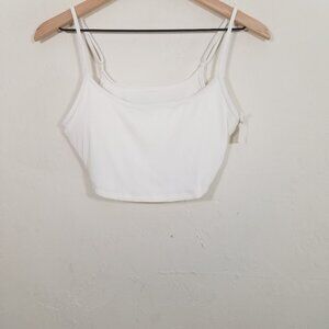NWT Aerie Ribbed Scoop Cropped Tank Top Bra Size M